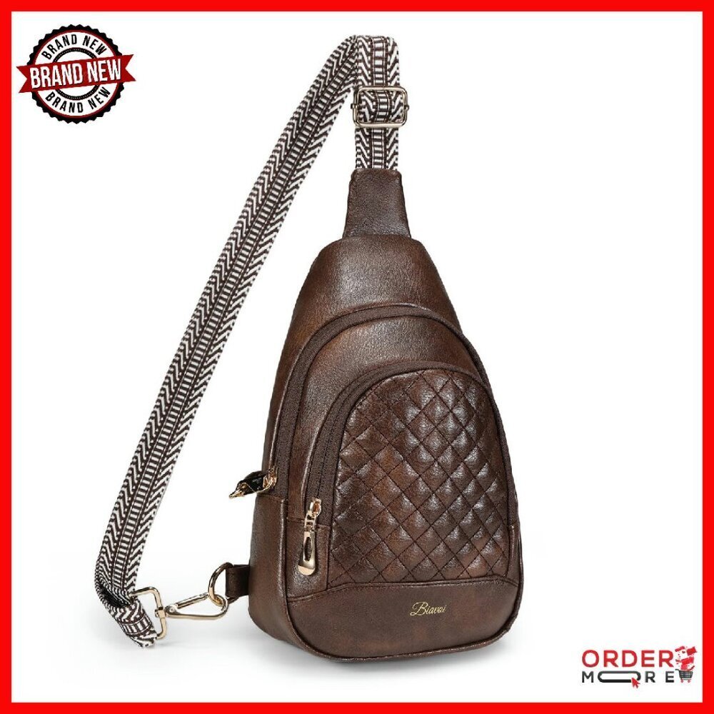 Anti-Theft RFID Blocking Crossbody Bag Vegan Leather Travel Purse